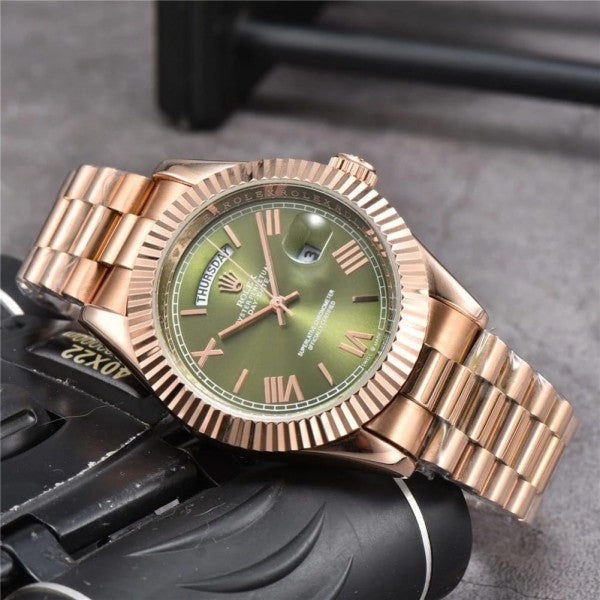ROLEXX DAYDATE COPPER AND GREEN JAPAN QUALITY VIRAT KOHLI EDITION