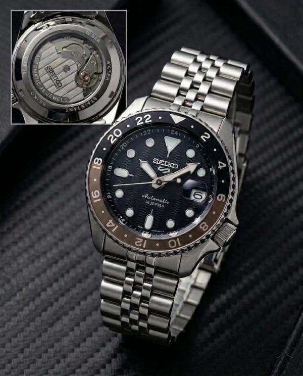 Seiko 5 Sports GMT Movement Like Automatic Brown Black