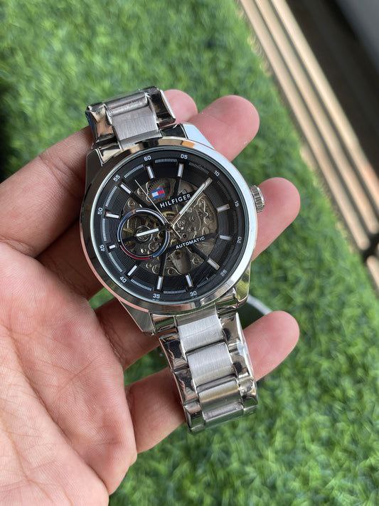 TOMMYY HILFIGER AUTOMATIC SILVER CHAIN