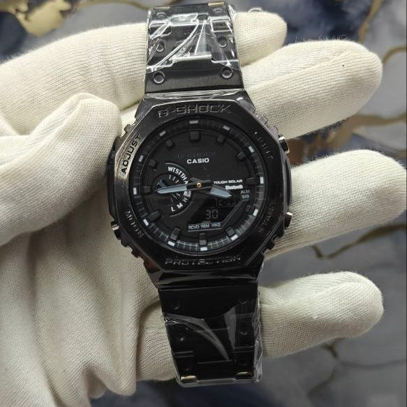 G-SHOCK GM-2100D FULL BLACK COLOUR STAINLESS STEEL
