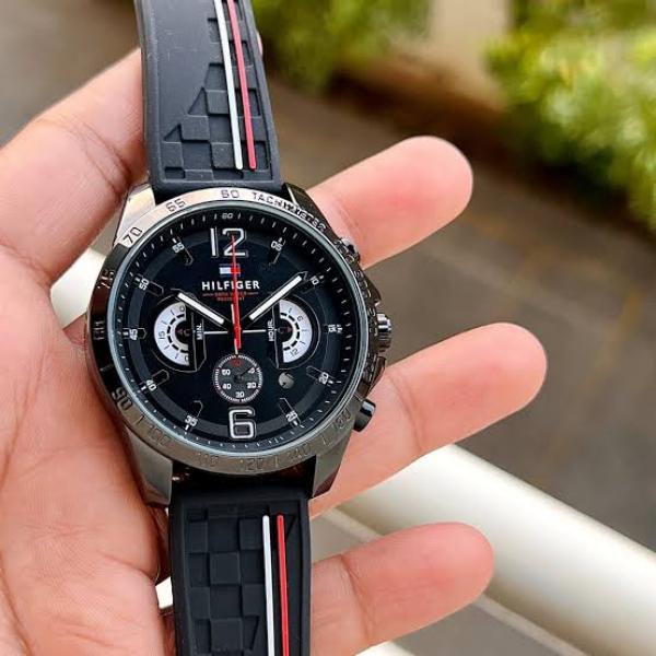 TOMMY HILFIGER DECKER SILICON BELT FULL BLACK