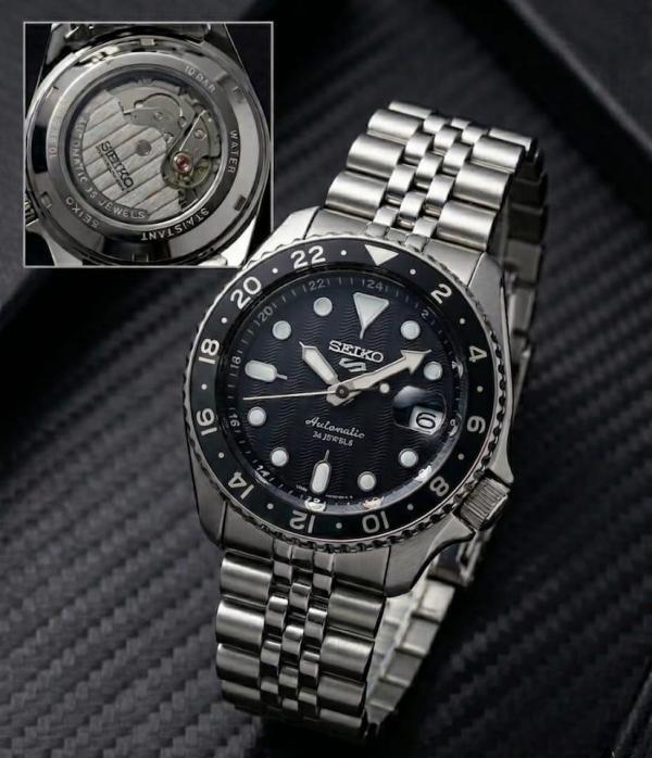 Seiko 5 Sports GMT Movement Like Automatic Full Black