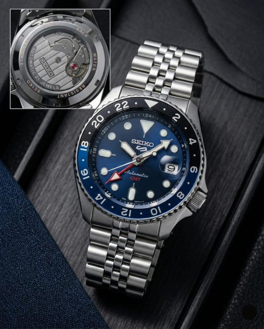 Seiko 5 Sports GMT Movement Like Automatic Blue Black