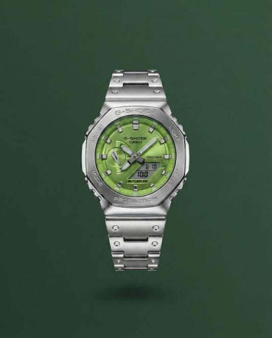 G-SHOCK GM-2100D GREEN COLOUR STAINLESS STEEL