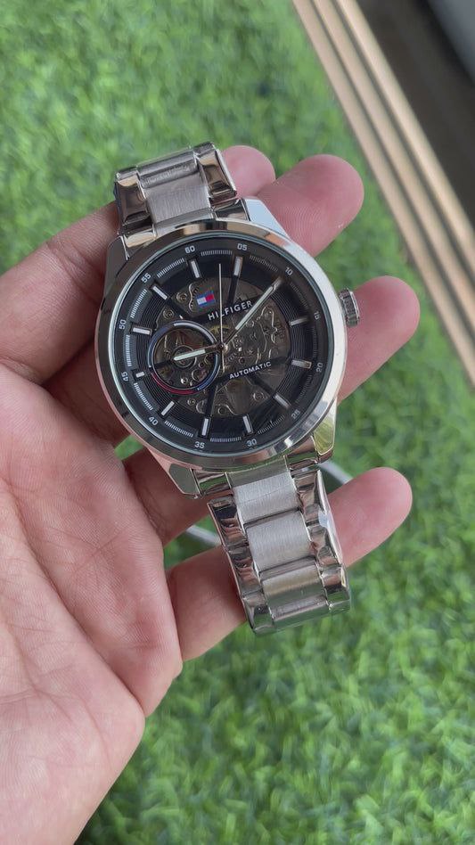 TOMMYY HILFIGER AUTOMATIC SILVER CHAIN